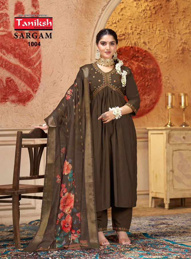 Sargam Vol 1 By Taniksh Designer Alia Cut Kurti With Bottom Dupatta Wholesale Shop In Surat
